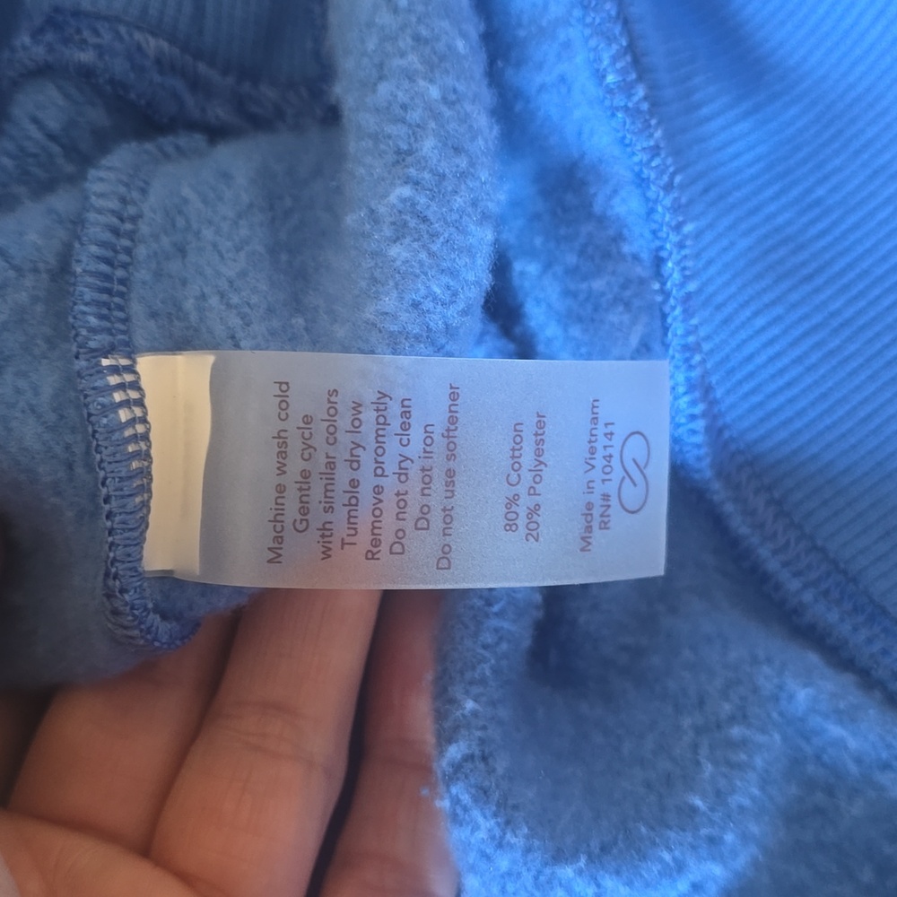 🌟7/25$ CALIA Women's Everyday Fleece Oversized Turtleneck In Capri Blue - Picture 5 of 6